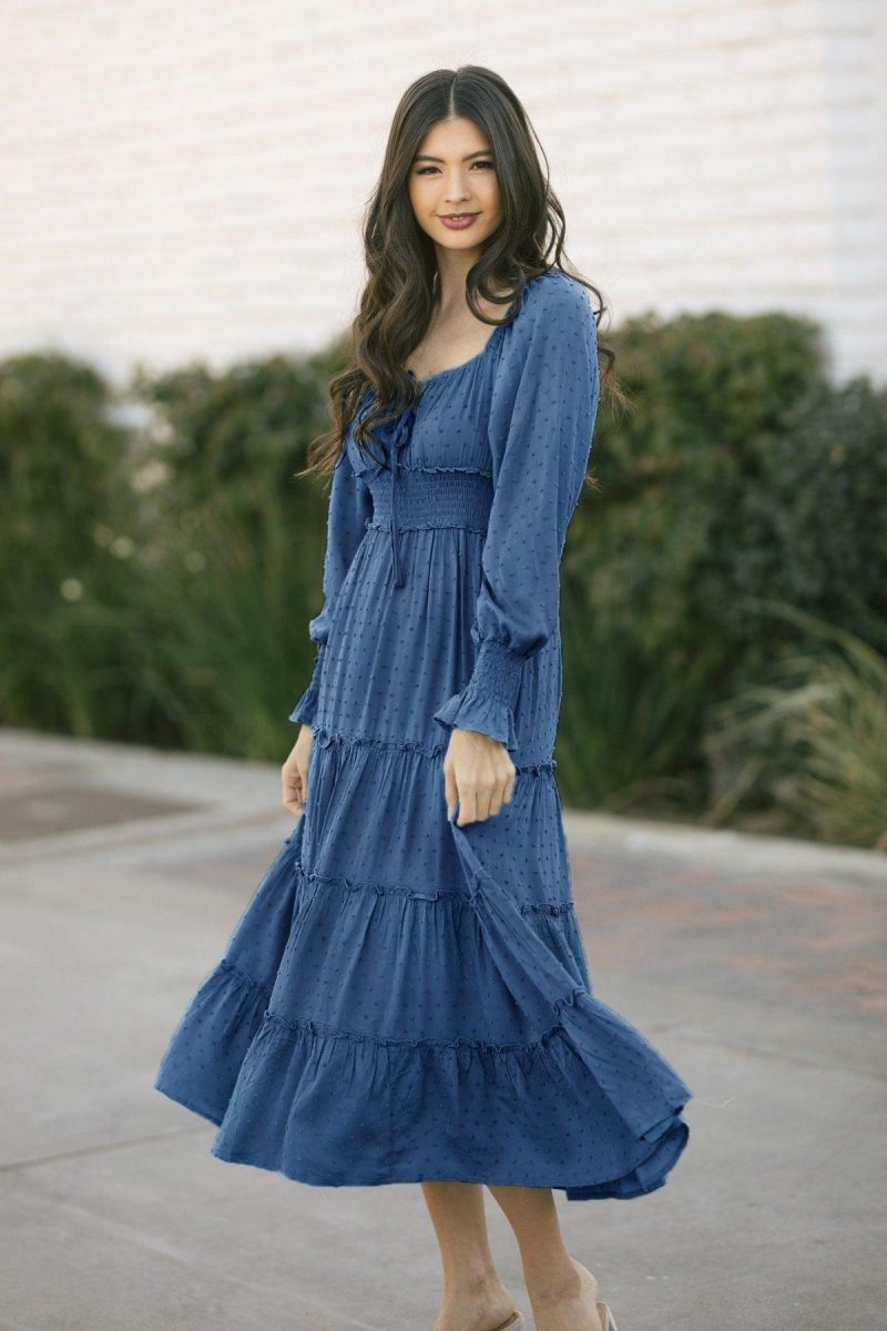 Blue Boho Dress With Sleeves Boho cd0e437d 4f4b 4f76 9784 ff2677d56ffb