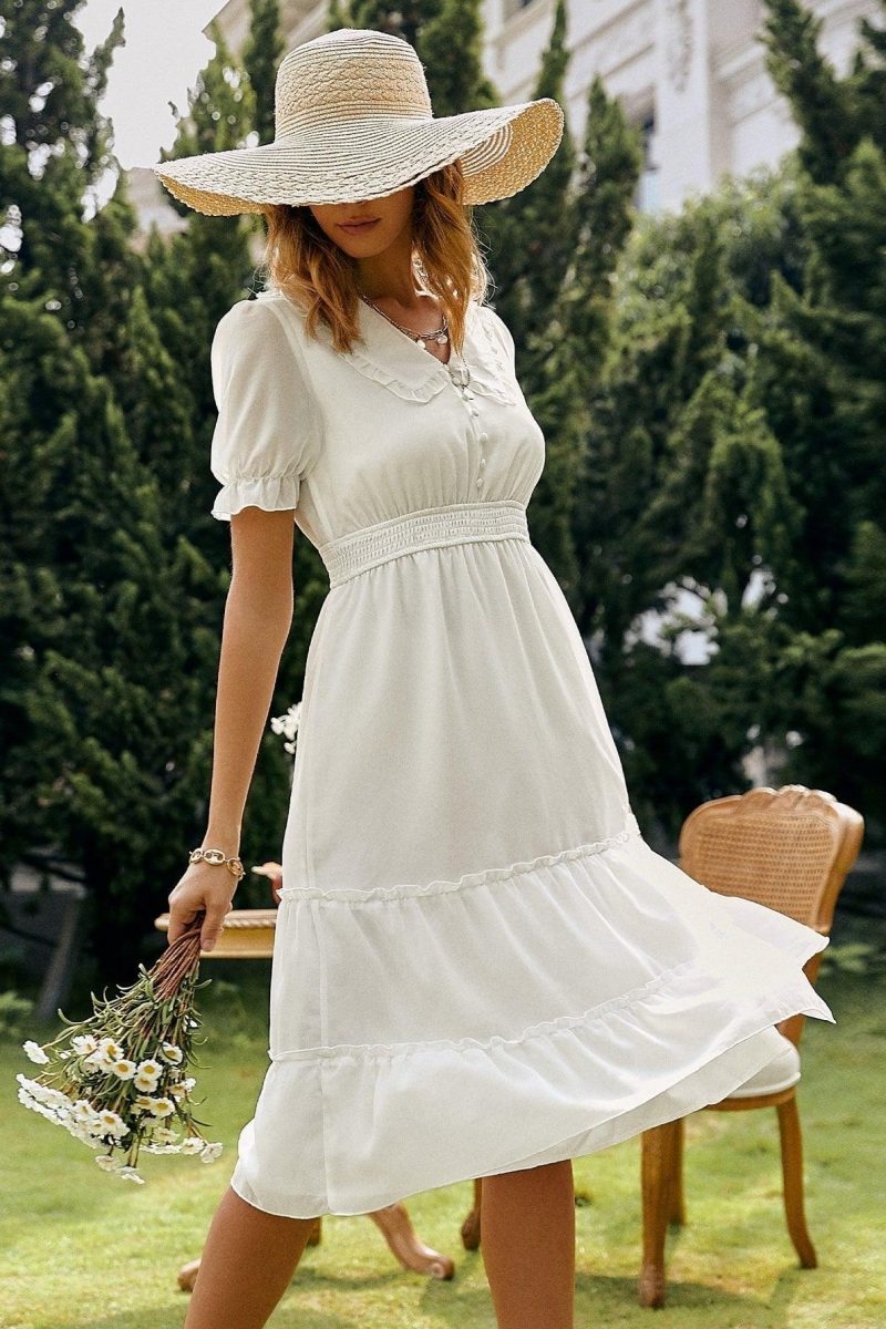 Country White Midi Dress Floral Clothes 053422bd 11af 4ecf 9047 51a5a3ffc7ce